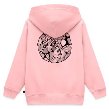Monde - Sweat Premium à capuche zippé enfant bio - rose - Dos - AI Model Kid Female (0cm)