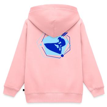 Jetski - Kinder Premium Organic Zip Hoodie - Rosa - Hinten - AI Model Kid Female (0cm)