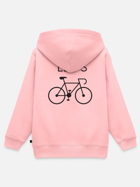 Let's Cycling - Kinder Premium Organic Zip Hoodie - Rosa