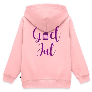 GodJul schwedische Weihnachten Skandi Handschrift - Kinder Premium Organic Zip Hoodie - Rosa - Hinten - AI Model Kid Female (0cm)