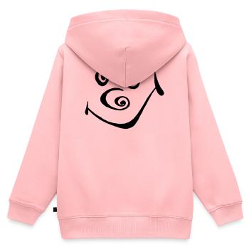 smile - Kinder Premium Organic Zip Hoodie - Rosa - Hinten - AI Model Kid Female (0cm)