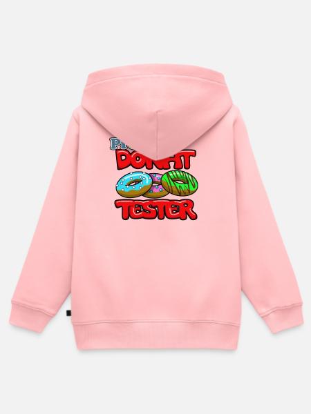 Pro Donut Tester - Kinder Premium Organic Zip Hoodie - Rosa