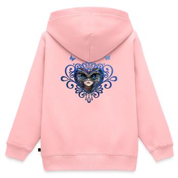 Owl Girl the Forest Defender - Kids Premium Organic Zip-up Hoodie - rose - Back - AI Model Kid Female (0cm)