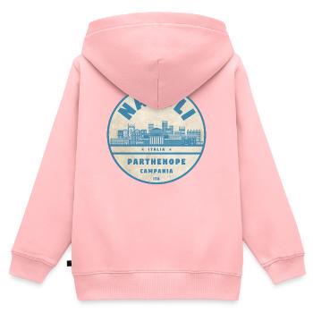 Napoli Skyline Abzeichen - Kinder Premium Organic Zip Hoodie - Rosa - Hinten - AI Model Kid Female (0cm)