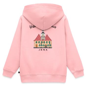 Jena, Historisches Rathaus,Thüringen - Kinder Premium Organic Zip Hoodie - Rosa - Hinten - AI Model Kid Female (0cm)