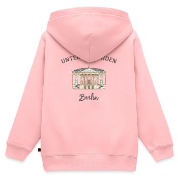 Berlin, Oper Unter den Linden - Kinder Premium Organic Zip Hoodie - Rosa - Hinten - AI Model Kid Female (0cm)