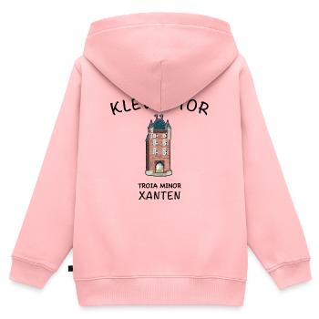 Xanten, Klever Tor,, Deutschland - Kinder Premium Organic Zip Hoodie - Rosa - Hinten - AI Model Kid Female (0cm)