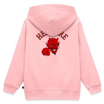 Devil, Satan, Devil, Hellfire - Kids Premium Organic Zip-up Hoodie - rose - Back - AI Model Kid Female (0cm)