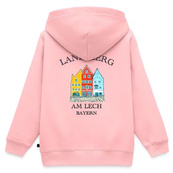 Landsberg, zeitlos schön, Bayern - Kinder Premium Organic Zip Hoodie - Rosa - Hinten - AI Model Kid Female (0cm)
