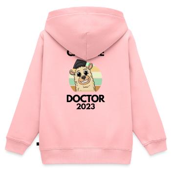 Doctoral thesis Doctorate Doctorate 2023 Doctor - Kids Premium Organic Zip-up Hoodie - rose - Back - AI Model Kid Female (0cm)
