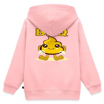 KAWAII BBQ - BARBECUE SENFSOSSE - CARTOON - Kinder Premium Organic Zip Hoodie - Rosa - Hinten - AI Model Kid Female (0cm)