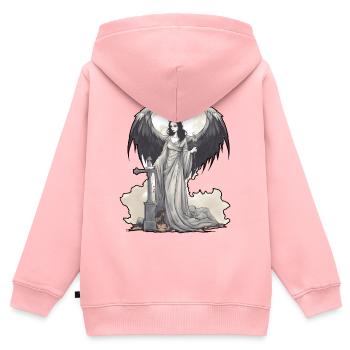 Dark Angel - Kinder Premium Organic Zip Hoodie - Rosa - Hinten - AI Model Kid Female (0cm)