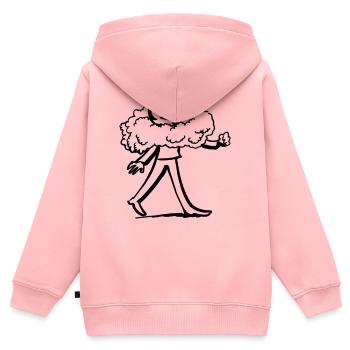 Heiter, beschwingt und verträumt durch´s Leben - Kinder Premium Organic Zip Hoodie - Rosa - Hinten - AI Model Kid Female (0cm)