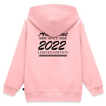 2022 - Sweat Premium à capuche zippé enfant bio - rose - Dos - AI Model Kid Female (0cm)