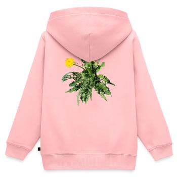 Löwenzahn - Kinder Premium Organic Zip Hoodie - Rosa - Hinten - AI Model Kid Female (0cm)