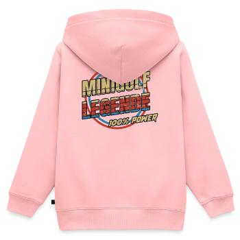 Minigolf Legende - Kinder Premium Organic Zip Hoodie - Rosa - Hinten - AI Model Kid Female (0cm)
