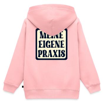 Meine eigene Praxis SCHILD - Ärztin SPRÜCHE - Kinder Premium Organic Zip Hoodie - Rosa - Hinten - AI Model Kid Female (0cm)