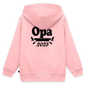 Opa 2023 - Opa werden - Opa Geschenk - Kinder Premium Organic Zip Hoodie - Rosa - Hinten - AI Model Kid Female (0cm)
