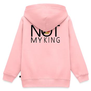 Nicht mein König - Kinder Premium Organic Zip Hoodie - Rosa - Hinten - AI Model Kid Female (0cm)