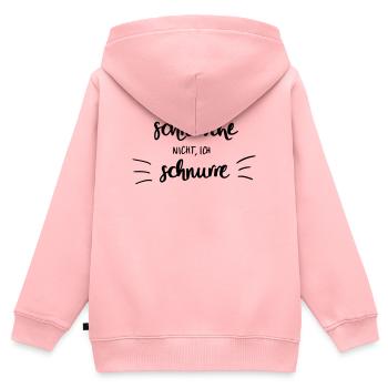 Ich schnarche nicht - Ich schnurre - Kinder Premium Organic Zip Hoodie - Rosa - Hinten - AI Model Kid Female (0cm)