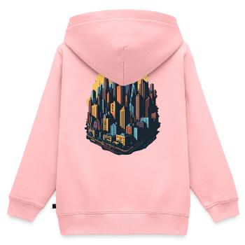 Horizon - Sweat Premium à capuche zippé enfant bio - rose - Dos - AI Model Kid Female (0cm)