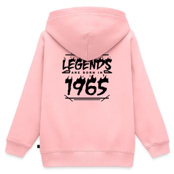 1965 - Jahrgang 1965 - Baujahr 1965 - Kinder Premium Organic Zip Hoodie - Rosa - Hinten - AI Model Kid Female (0cm)