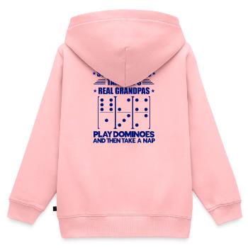 Domino Design - Kinder Premium Organic Zip Hoodie - Rosa - Hinten - AI Model Kid Female (0cm)