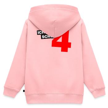Ich bin schon 4 - Kinder Premium Organic Zip Hoodie - Rosa - Hinten - AI Model Kid Female (0cm)