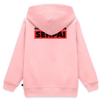 Anime Senpai Manga Statement Animation Mangastyle - Kinder Premium Organic Zip Hoodie - Rosa - Hinten - AI Model Kid Female (0cm)