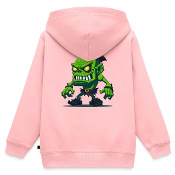 Totem des Zombies - Kinder Premium Organic Zip Hoodie - Rosa - Hinten - AI Model Kid Female (0cm)
