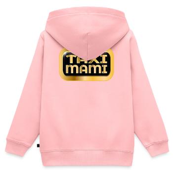 AUTOFAHRERIN MUTTER - TAXI MAMI - Kinder Premium Organic Zip Hoodie - Rosa - Hinten - AI Model Kid Female (0cm)