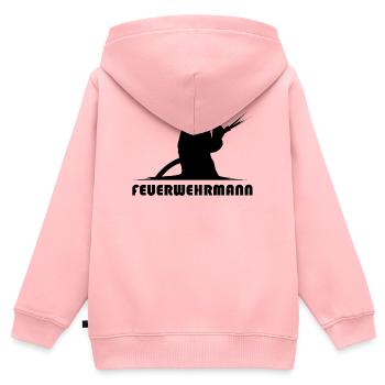 Feuerwehrmann Logo Icon Symbol Löschzug Schlauch - Kinder Premium Organic Zip Hoodie - Rosa - Hinten - AI Model Kid Female (0cm)