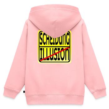 EHE ILLUSION - TRENNUNG SCHEIDUNG - Kinder Premium Organic Zip Hoodie - Rosa - Hinten - AI Model Kid Female (0cm)