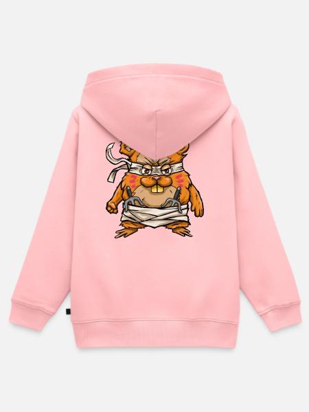 HAM-JITSU - Kinder Premium Organic Zip Hoodie - Rosa