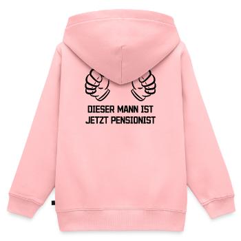 Auszeit Senior Ruhestand Statement Lebensabend - Kinder Premium Organic Zip Hoodie - Rosa - Hinten - AI Model Kid Female (0cm)