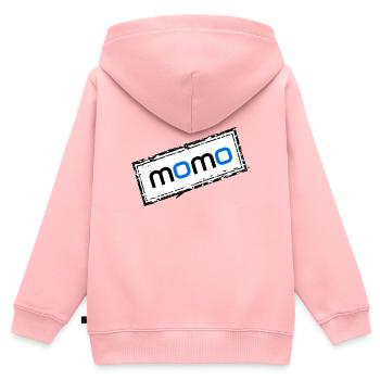 Momo - Sweat Premium à capuche zippé enfant bio - rose - Dos - AI Model Kid Female (0cm)