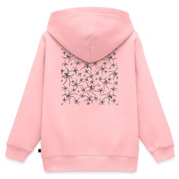 Spinnen muster, halloween outfits, animal prints - Kinder Premium Organic Zip Hoodie - Rosa - Hinten - AI Model Kid Female (0cm)