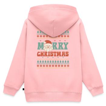 Hässlicher Weihnachtspullover - Kinder Premium Organic Zip Hoodie - Rosa - Hinten - AI Model Kid Female (0cm)