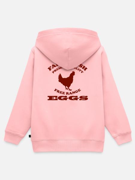 EGGS - Kinder Premium Organic Zip Hoodie - Rosa