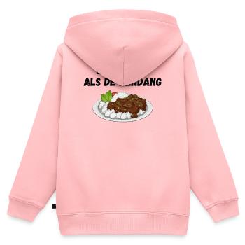 So lecker wie der Rendang - Kinder Premium Organic Zip Hoodie - Rosa - Hinten - AI Model Kid Female (0cm)