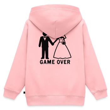 Braut und Bräutigam game over - Kinder Premium Organic Zip Hoodie - Rosa - Hinten - AI Model Kid Female (0cm)