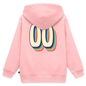 Vintage Retro T Shirt Number 00 Zero Zero - Kids Premium Organic Zip-up Hoodie - rose - Back - AI Model Kid Female (0cm)