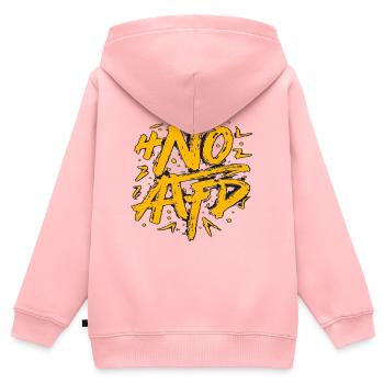 Nazis raus, Gegen AFD, Gegen Rechts, Faschismus - Kinder Premium Organic Zip Hoodie - Rosa - Hinten - AI Model Kid Female (0cm)