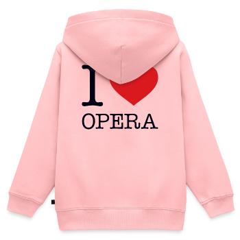 J’ADORE L’OPÉRA - Sweat Premium à capuche zippé enfant bio - rose - Dos - AI Model Kid Female (0cm)
