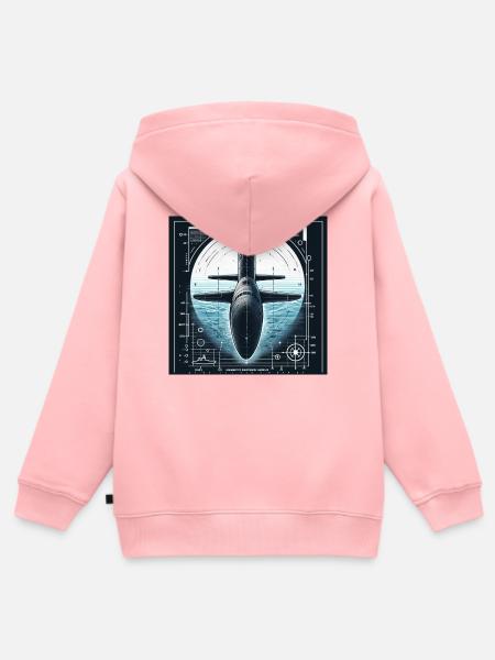Unterseeboot - Kinder Premium Organic Zip Hoodie - Rosa
