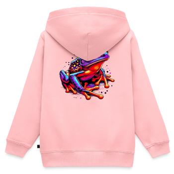 Frog - Kids Premium Organic Zip-up Hoodie - rose - Back - AI Model Kid Female (0cm)