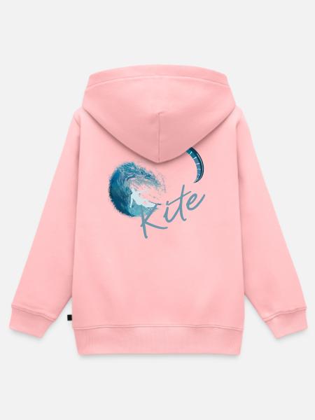Kitesurfen - Kinder Premium Organic Zip Hoodie - Rosa