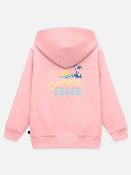Sommerstrecke - Kinder Premium Organic Zip Hoodie - Rosa