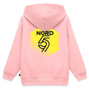 Norden - Kinder Premium Organic Zip Hoodie - Rosa - Hinten - AI Model Kid Female (0cm)