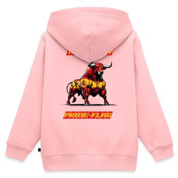 Das ist meine stolze Flagge Spanien - Kinder Premium Organic Zip Hoodie - Rosa - Hinten - AI Model Kid Female (0cm)